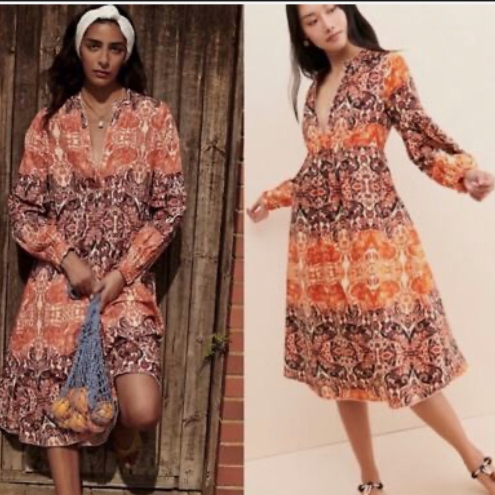 Anthropologie Agua Bendita Elayna Midi Dress